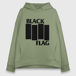 Женское худи оверсайз BLACK FLAG