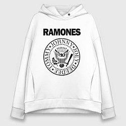 Толстовка оверсайз женская RAMONES, цвет: белый