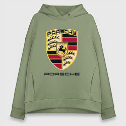 Толстовка оверсайз женская PORSCHE, цвет: авокадо