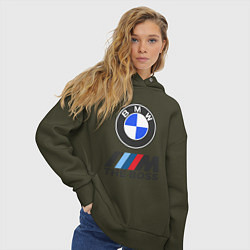 Толстовка оверсайз женская BMW BOSS, цвет: хаки — фото 2
