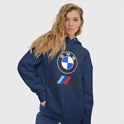 Толстовка оверсайз женская BMW BOSS, цвет: тёмно-синий — фото 2