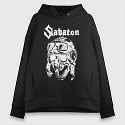 Толстовка оверсайз женская Sabaton, цвет: черный