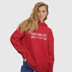 Толстовка оверсайз женская NEW YORK, цвет: красный — фото 2