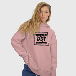 Толстовка оверсайз женская ДДТ Лого, цвет: пыльно-розовый — фото 2