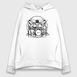 Женское худи оверсайз Витрувианский барабанщик