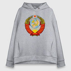 Толстовка оверсайз женская СССР, цвет: меланж