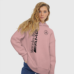 Толстовка оверсайз женская MERCEDES-BENZ AMG, цвет: пыльно-розовый — фото 2
