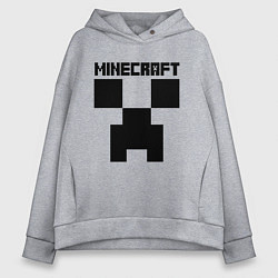 Толстовка оверсайз женская MINECRAFT CREEPER, цвет: меланж