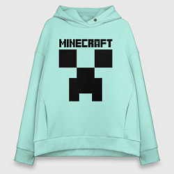 Толстовка оверсайз женская MINECRAFT CREEPER, цвет: мятный