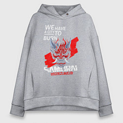 Женское худи оверсайз WELCOME TO NIGHT CITY