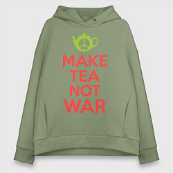 Женское худи оверсайз Make tea not war