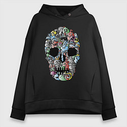 Женское худи оверсайз Tosh Cool skull