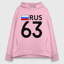 Толстовка оверсайз женская RUS 63 цвета светло-розовый — фото 1