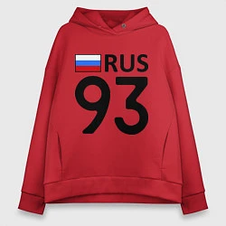Толстовка оверсайз женская RUS 93, цвет: красный