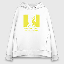 Толстовка оверсайз женская VANSAMA OFFICIAL Yellow, цвет: белый