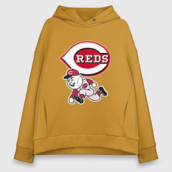 Женское худи оверсайз Cincinnati reds - baseball team - talisman
