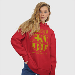 Толстовка оверсайз женская Barcelona FC, цвет: красный — фото 2