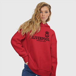 Толстовка оверсайз женская Liverpool FC, цвет: красный — фото 2