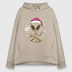 Женское худи оверсайз Alien Santa