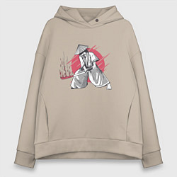 Женское худи оверсайз Катана Самурая