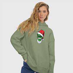 Толстовка оверсайз женская Franken-Santa, цвет: авокадо — фото 2