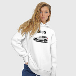 Толстовка оверсайз женская Jeep, цвет: белый — фото 2