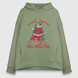 Женское худи оверсайз Rockin Santa