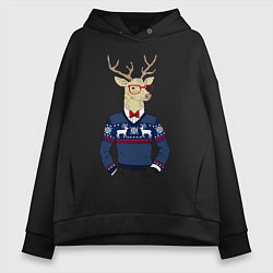 Женское худи оверсайз Hipster Deer