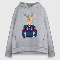 Женское худи оверсайз Hipster Deer