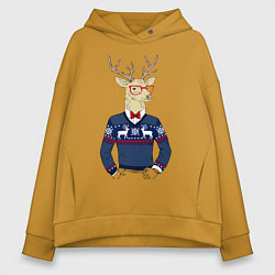 Женское худи оверсайз Hipster Deer