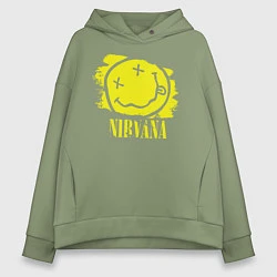 Женское худи оверсайз Nirvana Smile