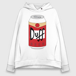 Толстовка оверсайз женская Duff Beer, цвет: белый