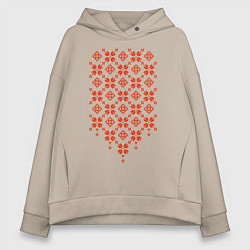 Женское худи оверсайз Белорусская вышиванка