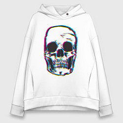 Женское худи оверсайз Glitch Skull