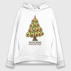 Женское худи оверсайз Avocado Christmas Tree