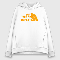 Женское худи оверсайз BUY TRADE REPEAT ТРЕЙДИНГ