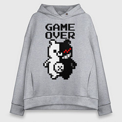 Толстовка оверсайз женская MONOKUMA GAME OVER, цвет: меланж