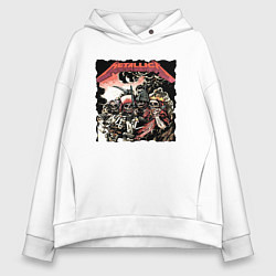 Женское худи оверсайз METALLICA HARD ROCK