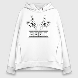 Толстовка оверсайз женская Сенку Доктор Стоун Химия, цвет: белый