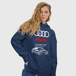 Толстовка оверсайз женская AUDI TT АУДИ ТТ СПОРТ, цвет: тёмно-синий — фото 2