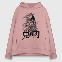 Женское худи оверсайз Иноске Хашибира Kimetsu no Yaiba