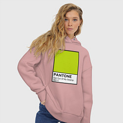 Толстовка оверсайз женская Shrek: Pantone Color, цвет: пыльно-розовый — фото 2