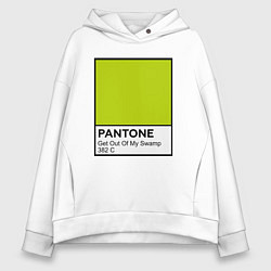 Толстовка оверсайз женская Shrek: Pantone Color, цвет: белый