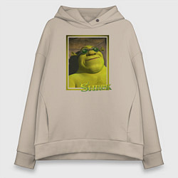 Женское худи оверсайз Шрек в очках