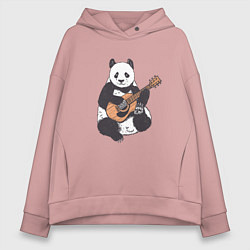 Женское худи оверсайз Панда гитарист Panda Guitar