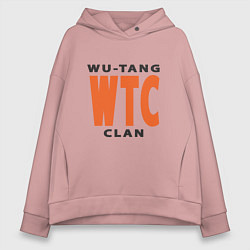 Толстовка оверсайз женская Wu-Tang WTC, цвет: пыльно-розовый