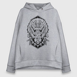 Женское худи оверсайз Трицераптос