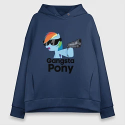 Женское худи оверсайз Gangsta pony