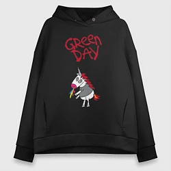 Женское худи оверсайз Green Day Unicorn