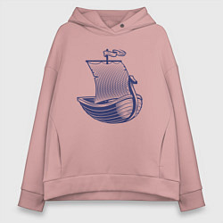 Женское худи оверсайз Парусная лодка